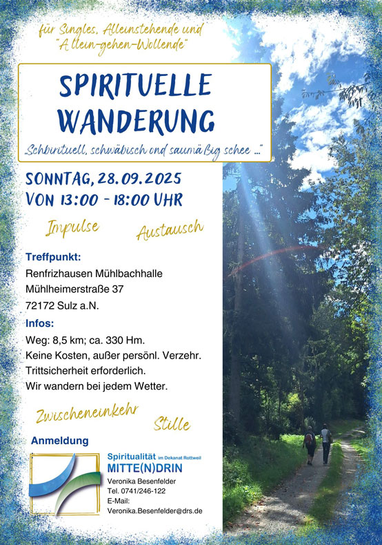 Spirituelle Wanderung 28.9.2025